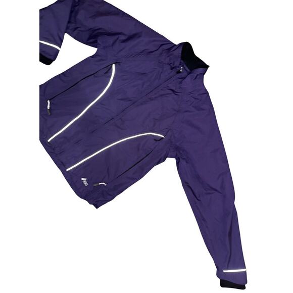 ASICS Women's Lightweight Jacket Medium Purple Full Zip Pockets Windbreaker EUC - Picture 5 of 10